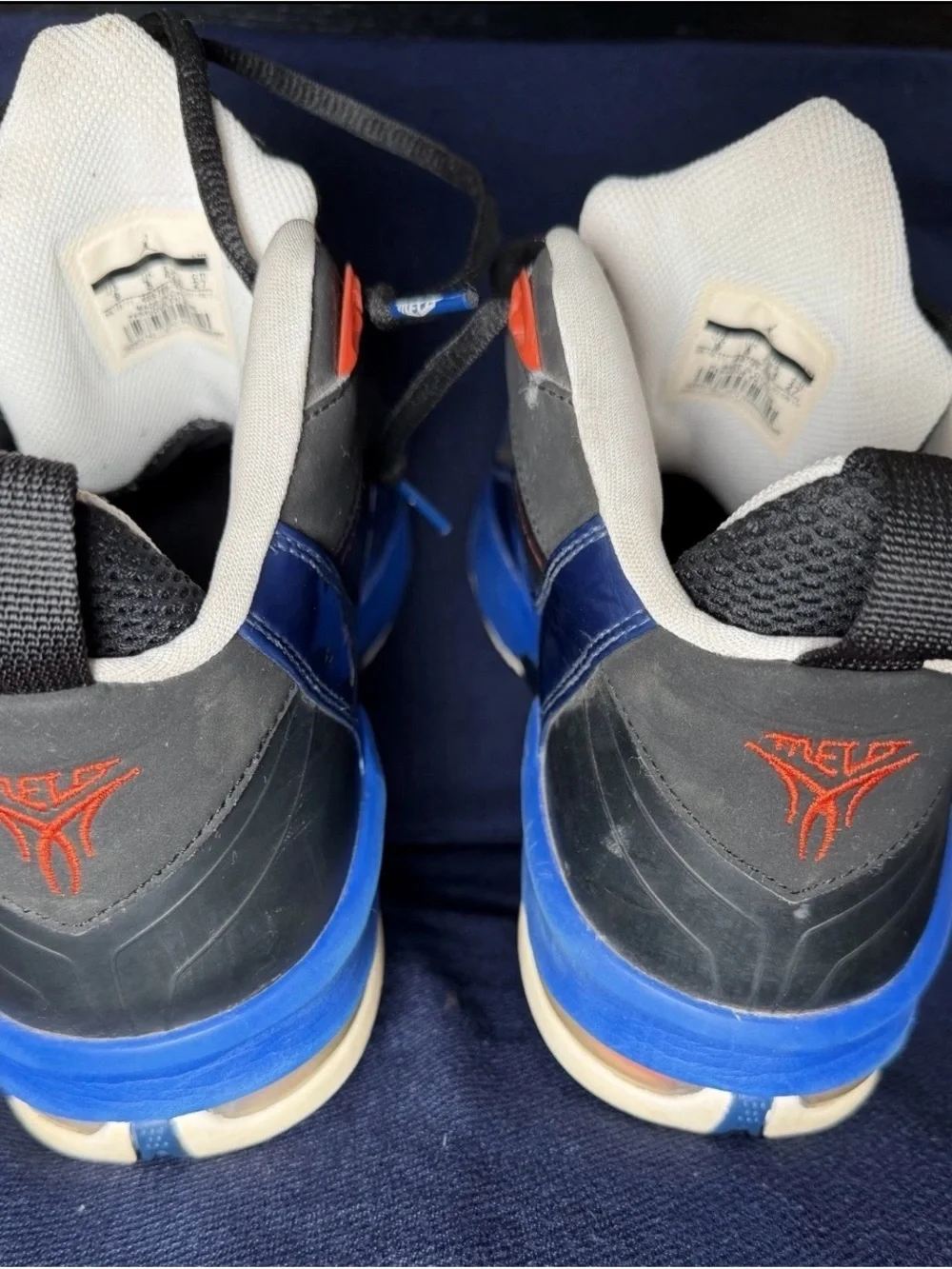 Jordan White and Black Interior Size Label